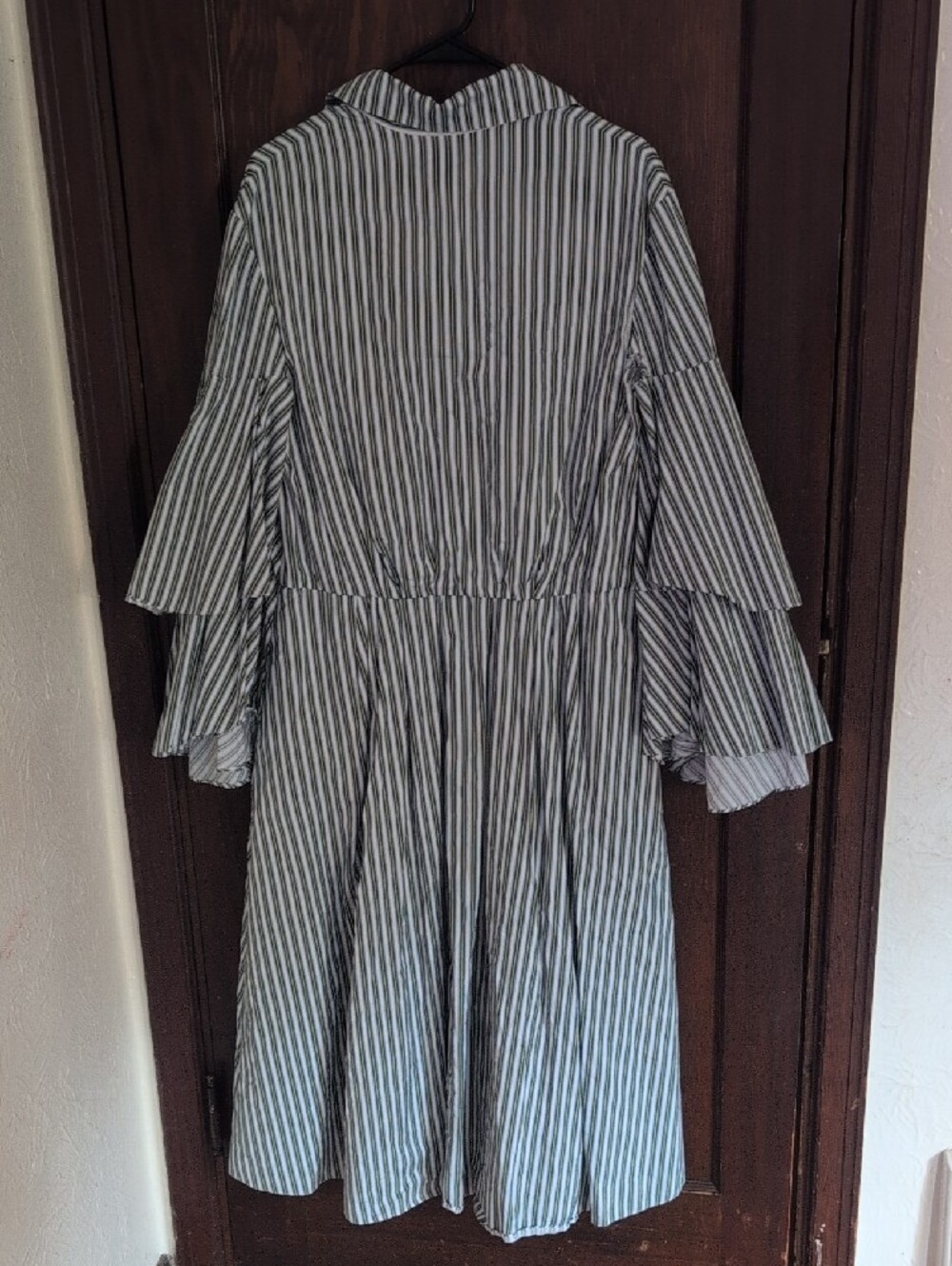 Rosie Assoulin  Fiesta Sage Green and White Striped Midi Dress - Picture 8 of 12